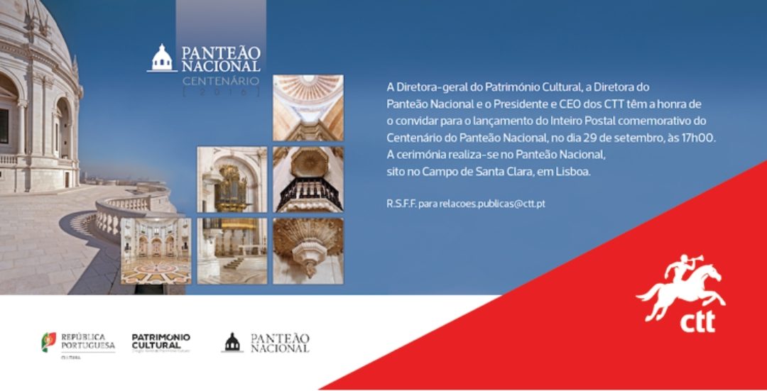 Cerimónia de lançamento de Inteiro Postal, do centenário do Panteão Nacional