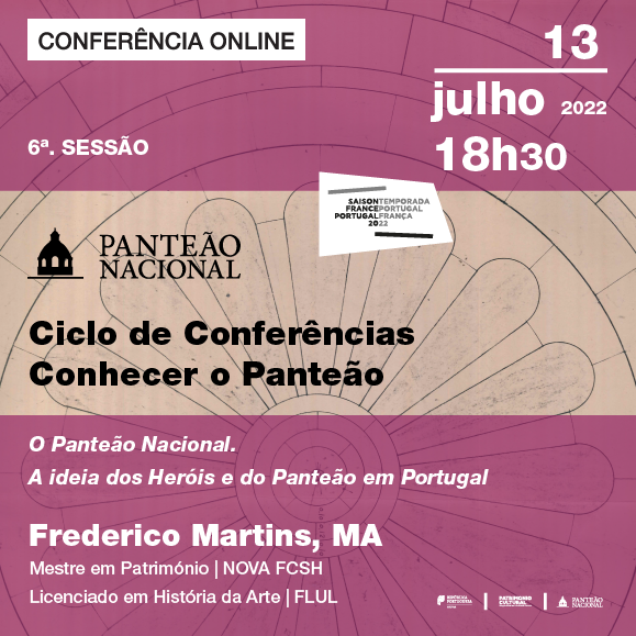 Ciclo de Conferências  – Conhecer o Panteão – 6ª Sessão